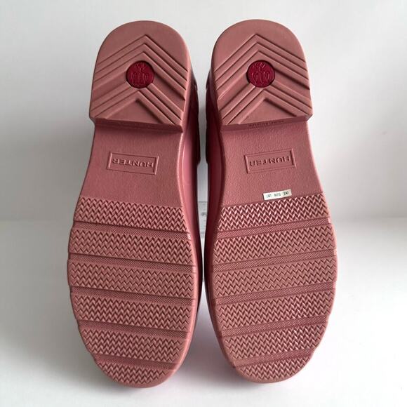 Hunter Original Refined Gloss Chelsea Boots - Rose - Women's Size 7 - Picture 5 of 9